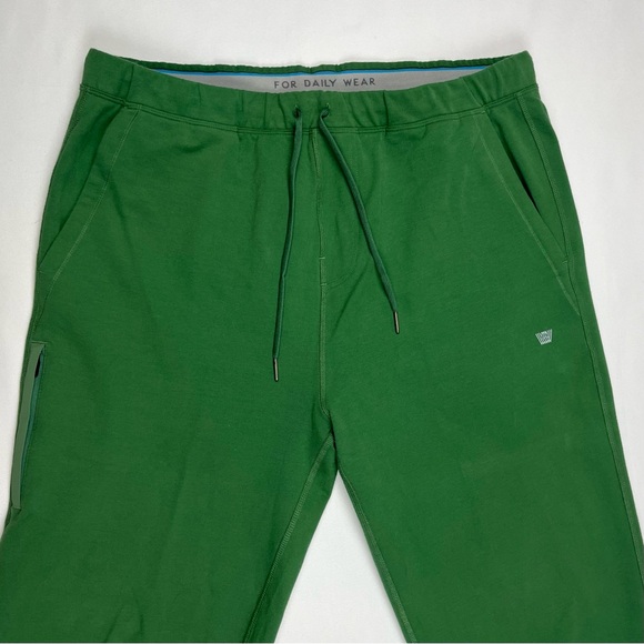 Mack Weldon Mens Ace Sweatpants XL Green Tapered Stretch C3 - Picture 4 of 11